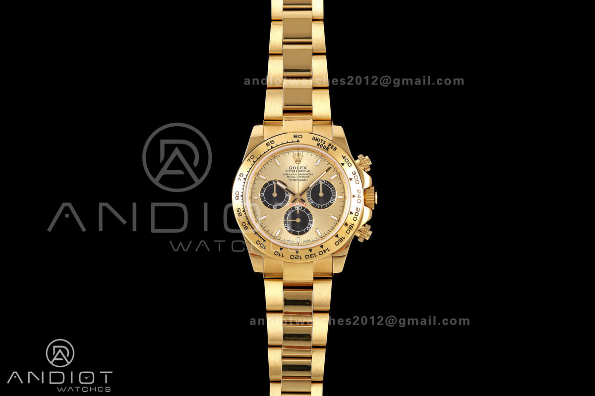 Daytona 126508 ZF 1:1 Best Edition 904L Steel YG/Black Dial on YG Bracelet JH4131 (215g)